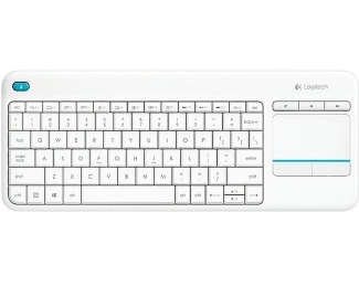LOGITECH K400 Plus Wireless Touch US bela tastatura