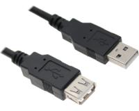 FAST ASIA Kabl USB A - USB A M/F (produni) 3m crni